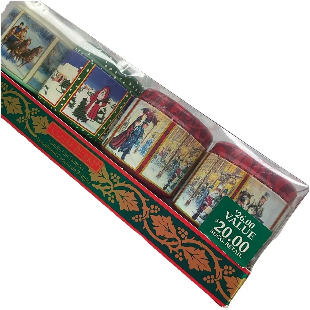 Claire Burke Candle Gift Sampler Retired Christmas Memories Holiday Jubilee